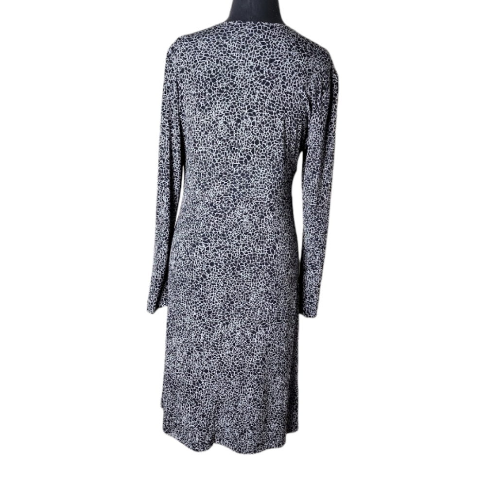 Dialogue faux wrap pleated long sleeve v neck dress size XS - Picture 2 of 8